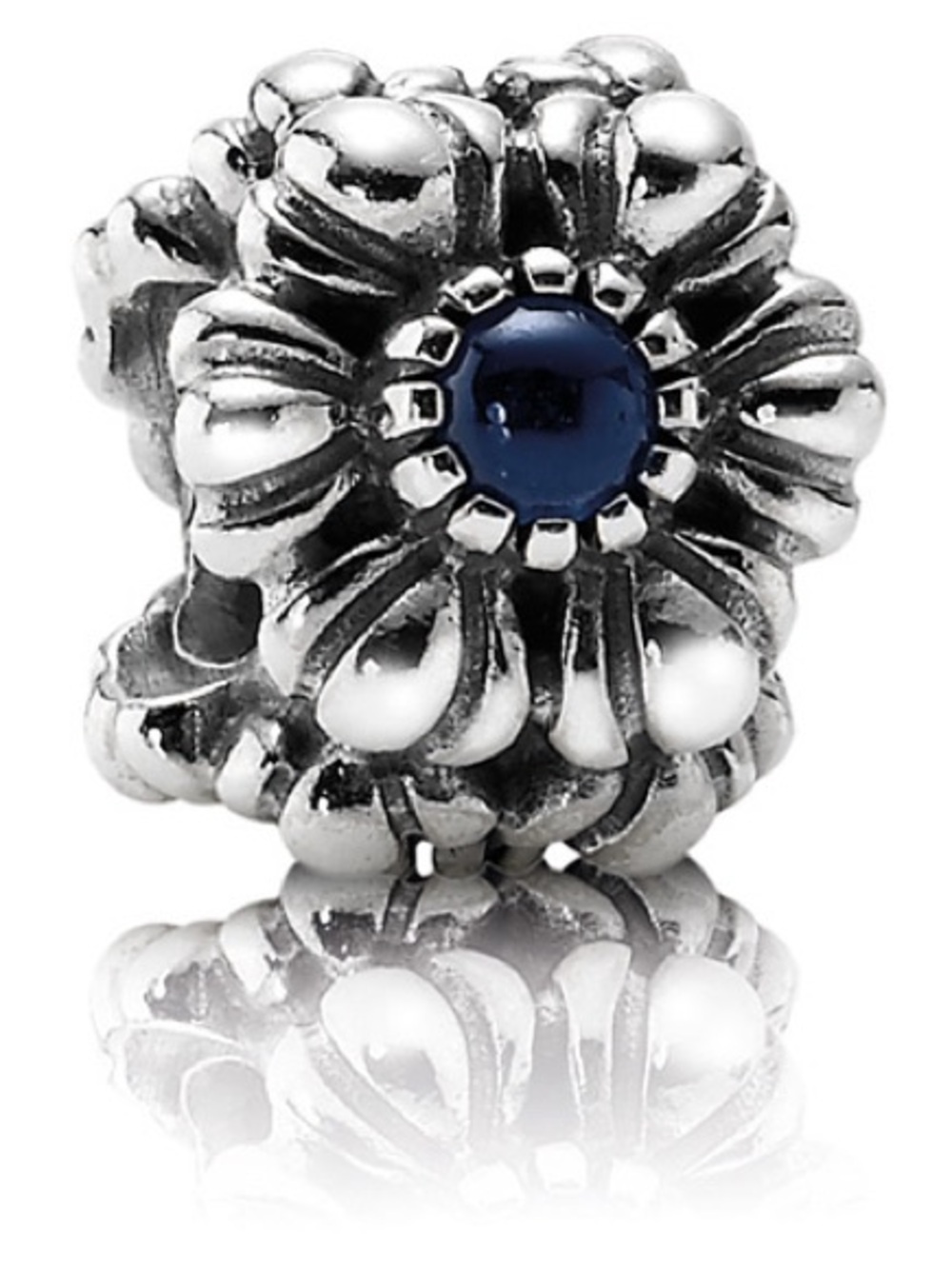 RARE: Genuine Retired PANDORA September Birthday Blooms SAPPHIRE Charm; 790580SA